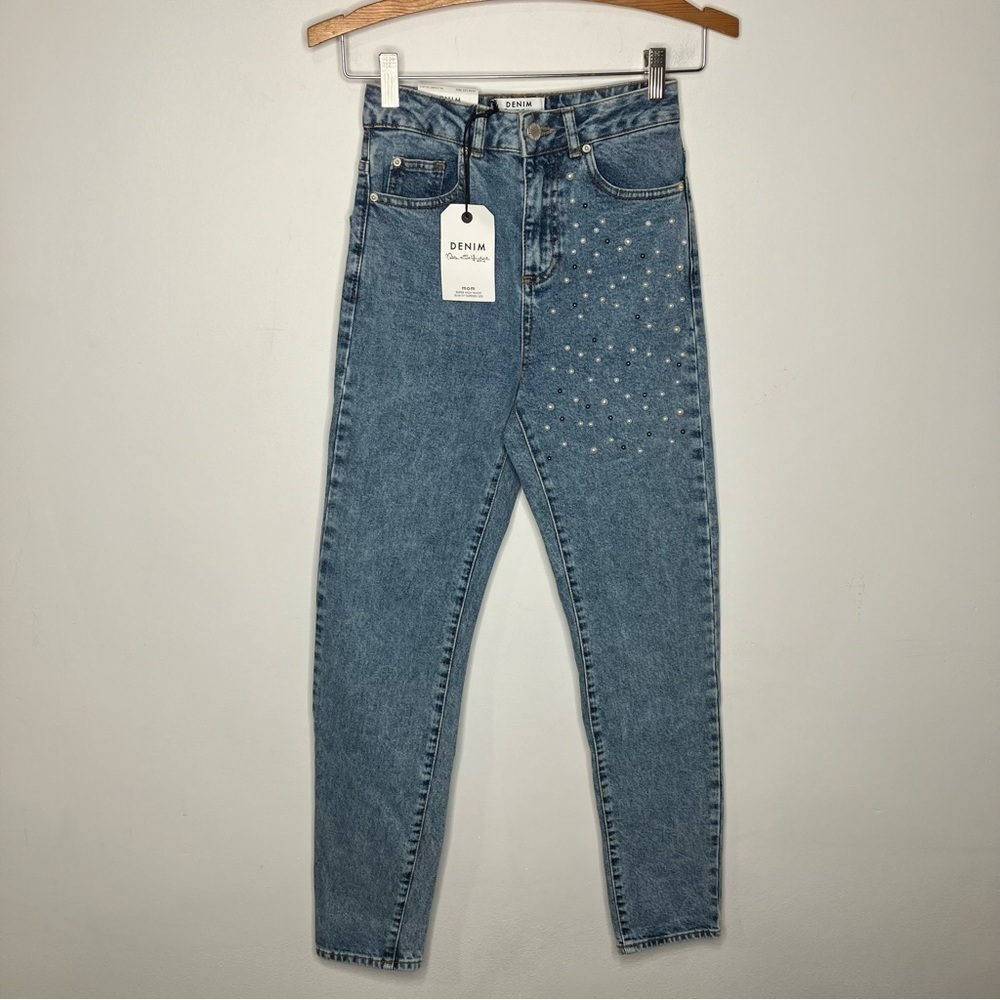 NWT Miss Selfridge bejeweled mom jeans‎ size 0